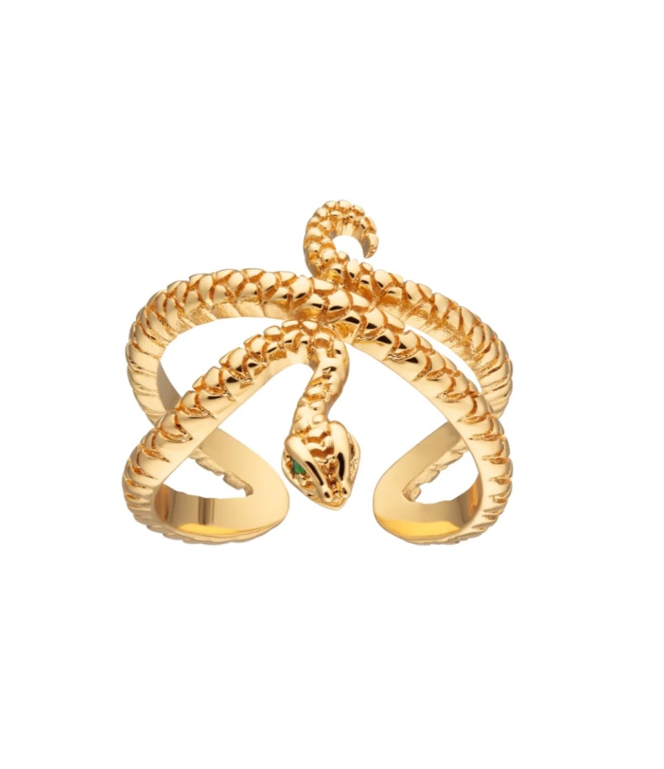 Gold Snake Toe Ring