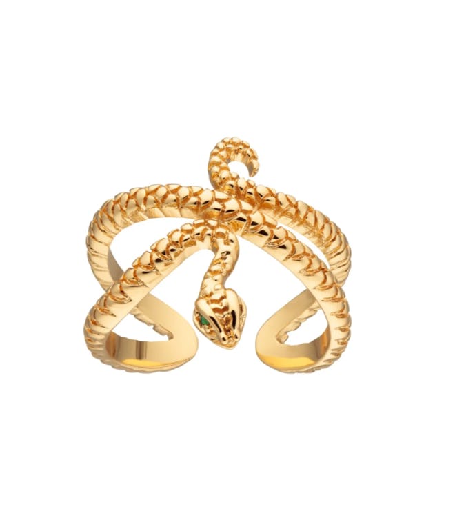 Gold Snake Toe Ring