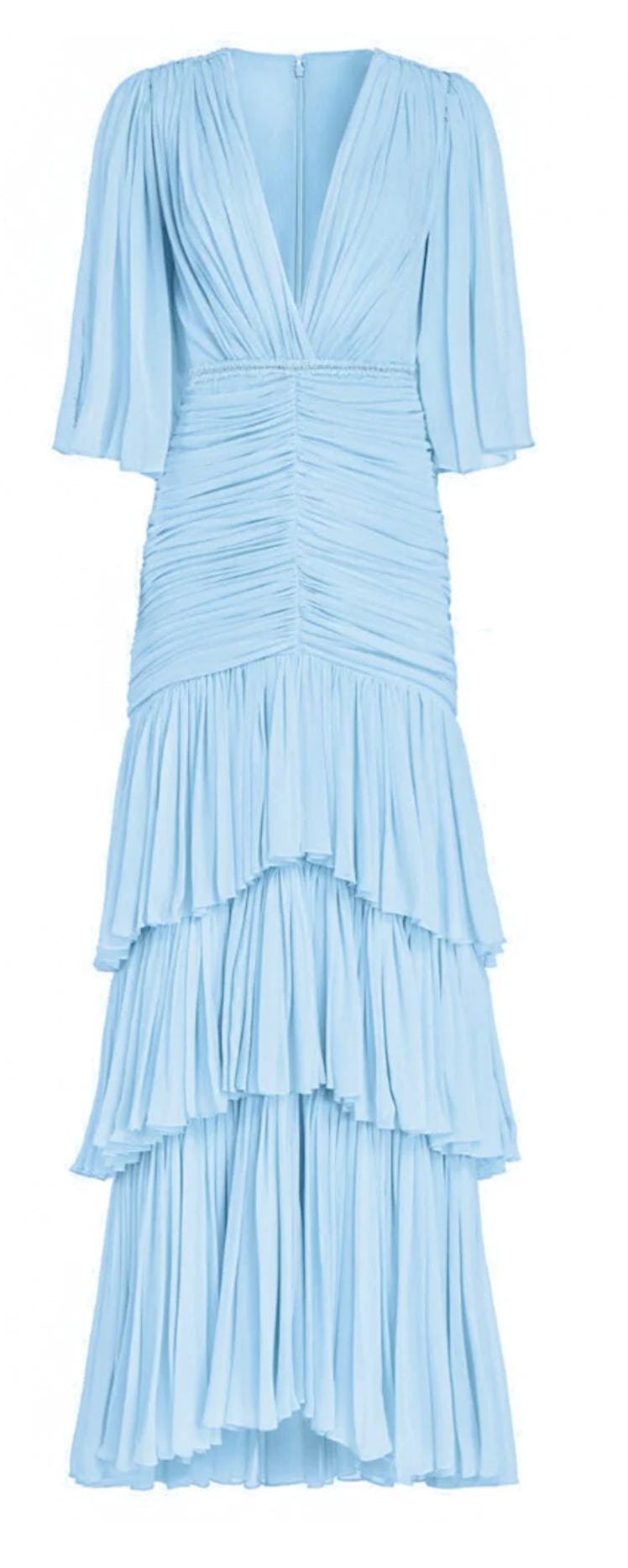 baby blue ruffled dress