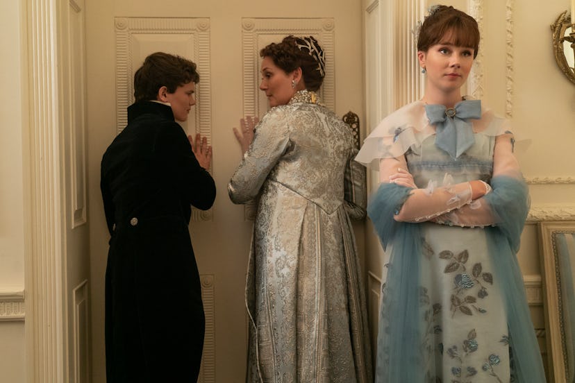 Gregory, Violet, and Eloise Bridgerton. Photo via Netflix