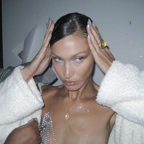 Bella Hadid glitter
