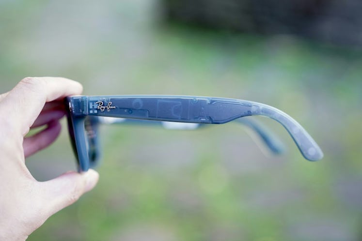 Second generation Ray-Ban Smart Glasses by Meta with semi-transparent design.