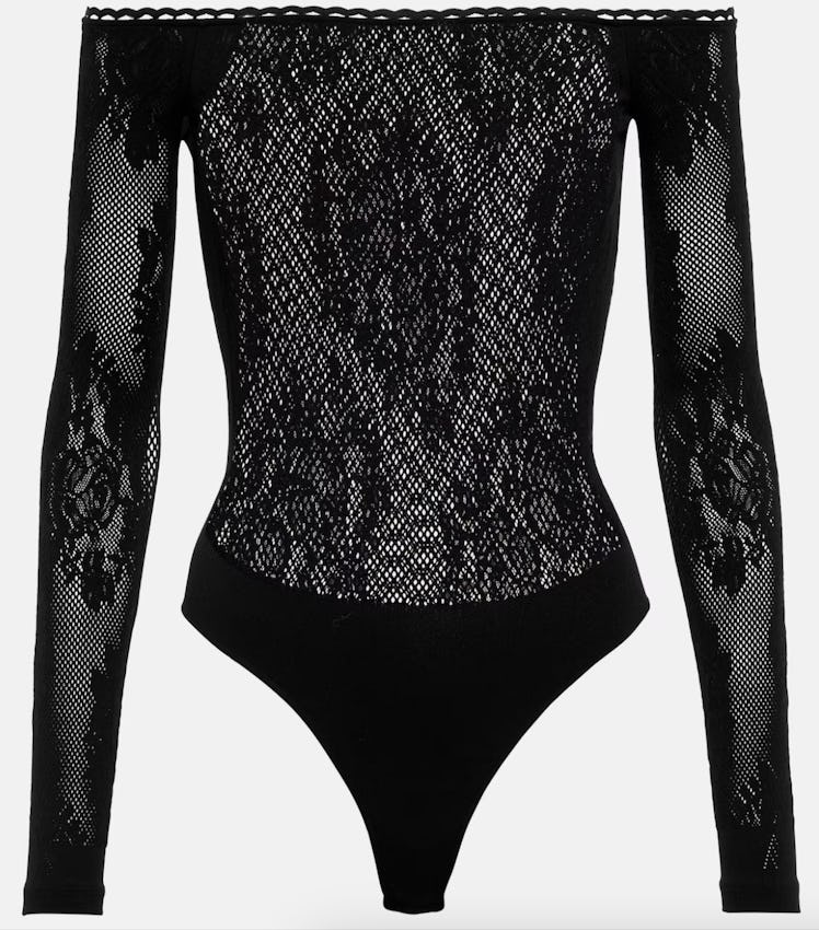 black lace bodysuit