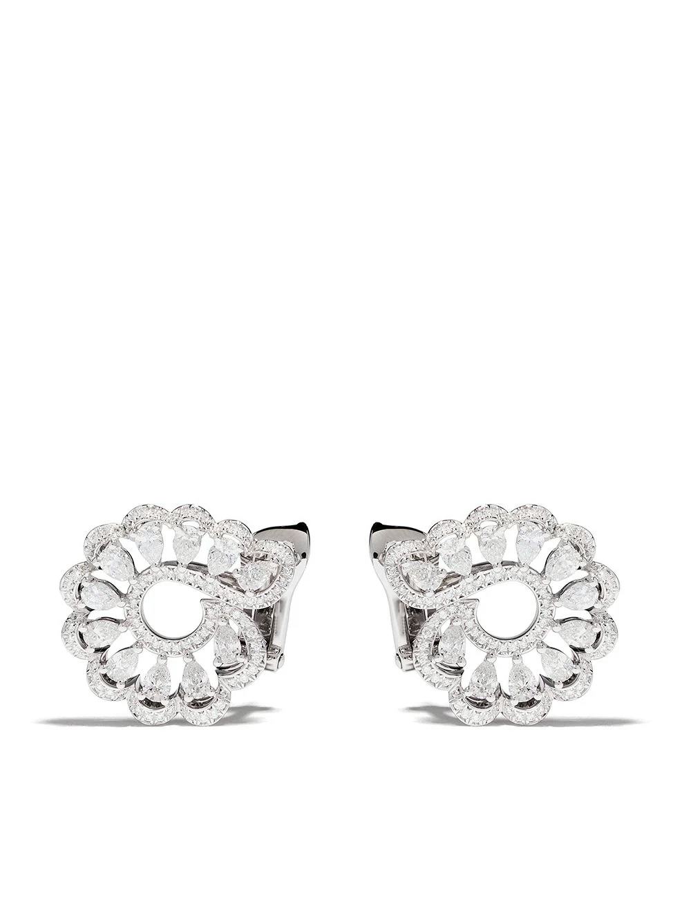 18kt White Gold Precious Lace Diamond Earrings