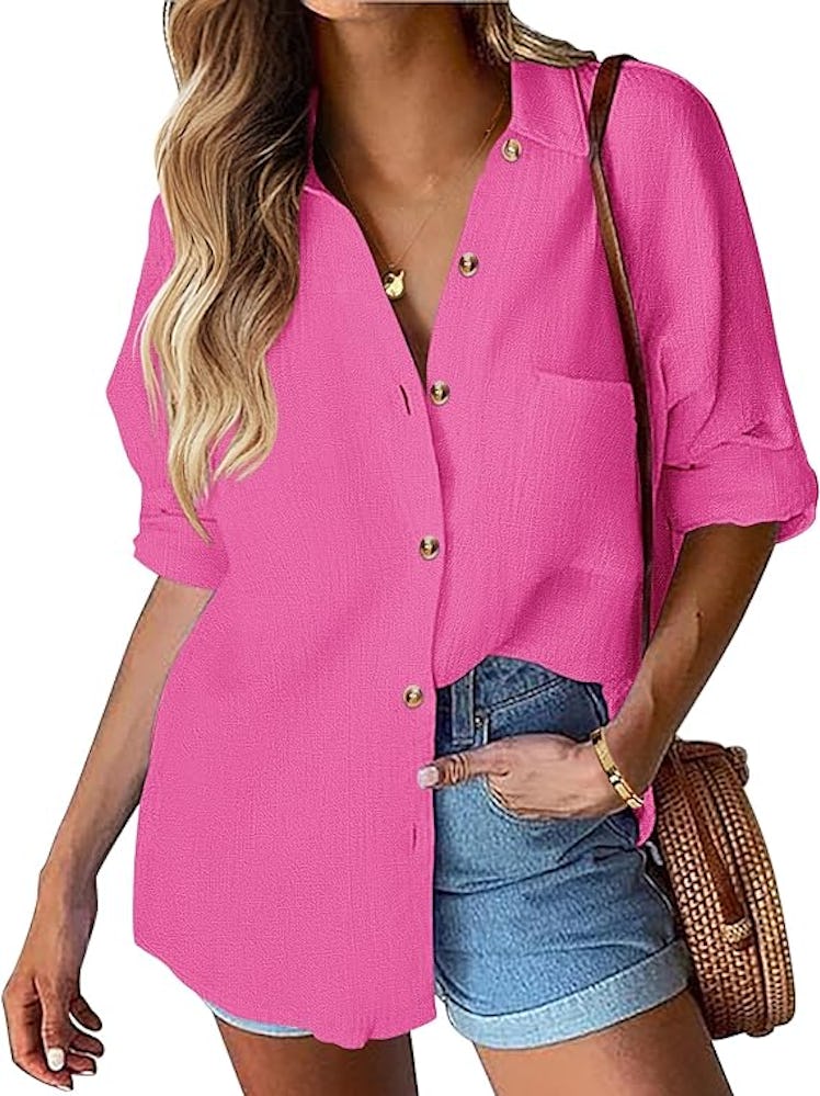 HOTOUCH Cotton Button-Down Shirt