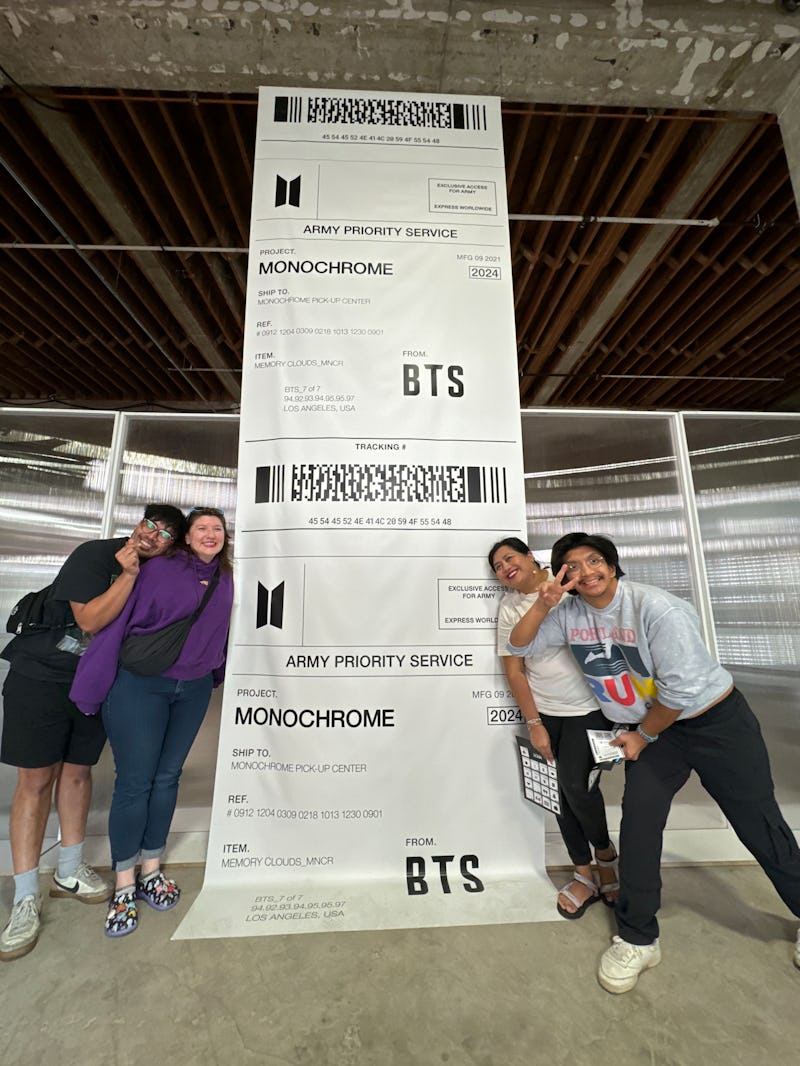 I went to the BTS Monochrome pop-up in LA with friends. 