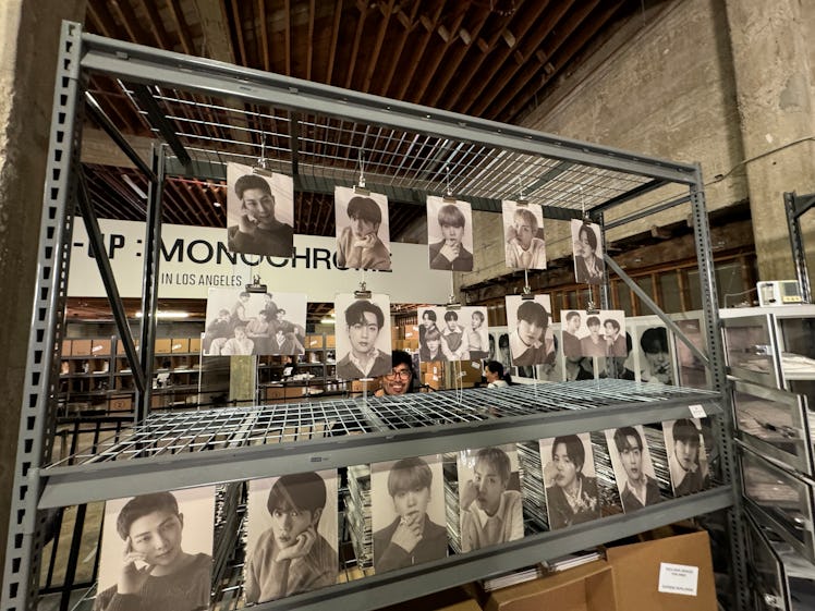 The BTS Pop-Up: Monochrome experience has merch like new portraits of the members. 