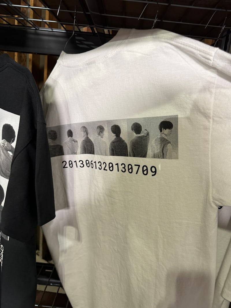 The BTS Monochrome pop-up had exclusive shirts for the U.S.