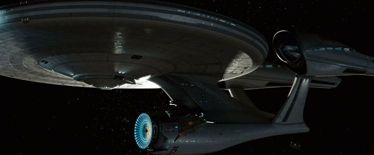 The USS Enterprise in 'Star Trek' (2009).