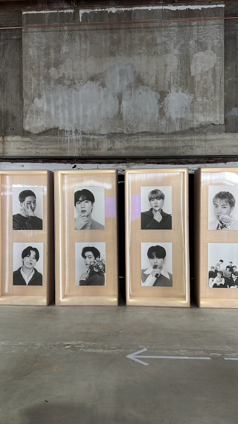 The BTS Monochrome pop-up has never-before-seen portraits of BTS. 