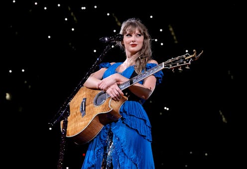 Taylor Swift performing at the Eras Tour.