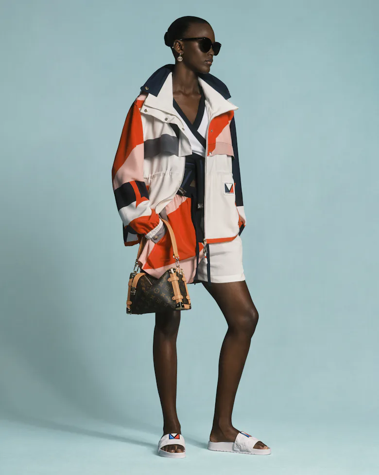 Model wearing Louis Vuitton