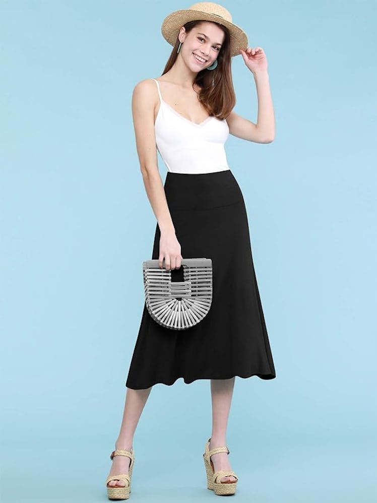 Lock and Love Flare Midi Skirt