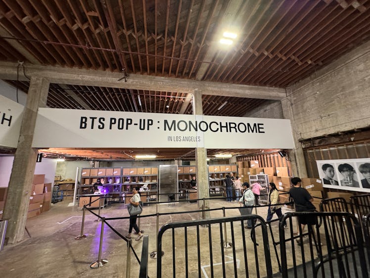 I went to BTS' Monochrome pop-up in Los Angeles to buy exclusive merch. 
