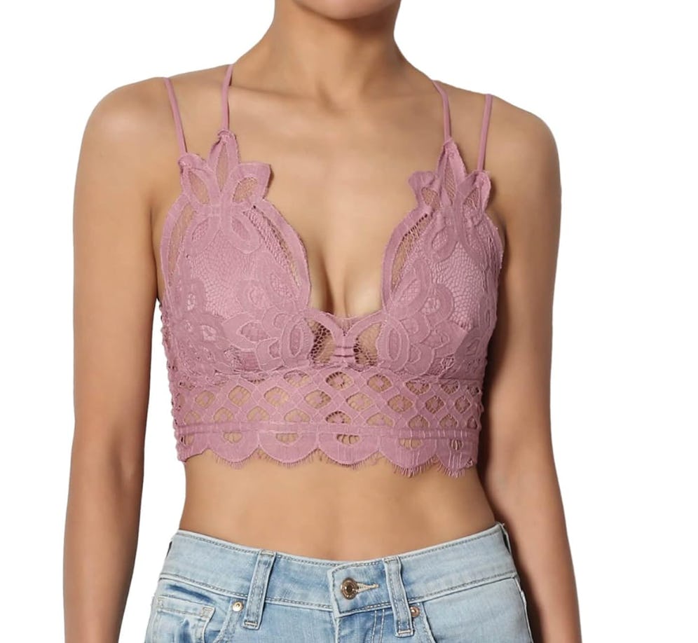 TheMogan Padded Lace Bralette