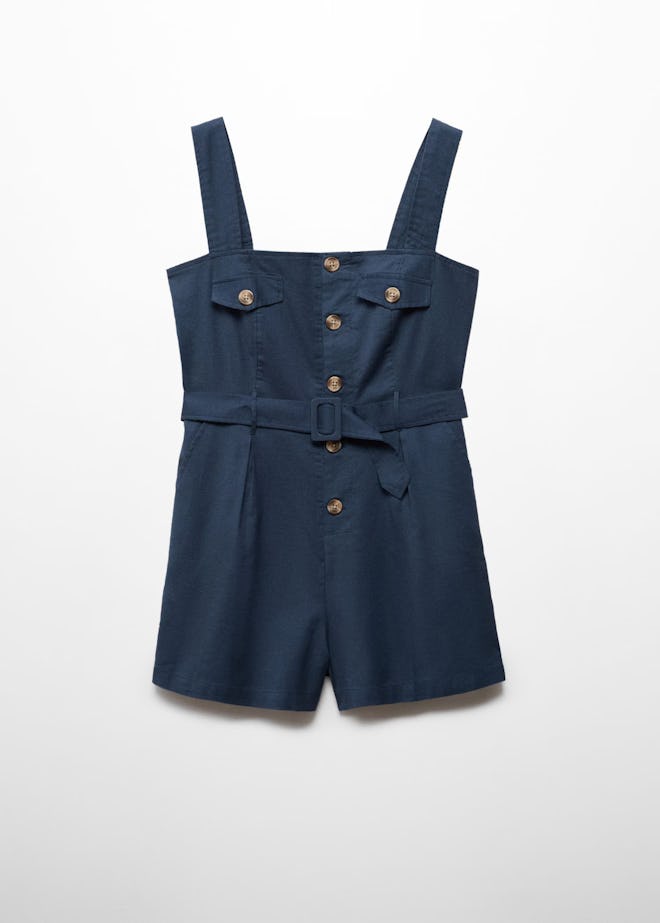 Short Jumpsuit With Buttons