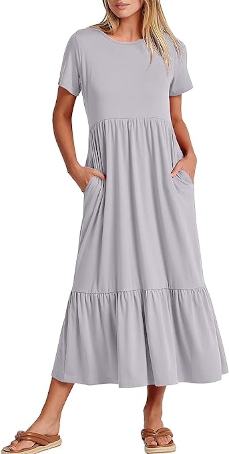 ANRABESS Tiered Maxi Dress