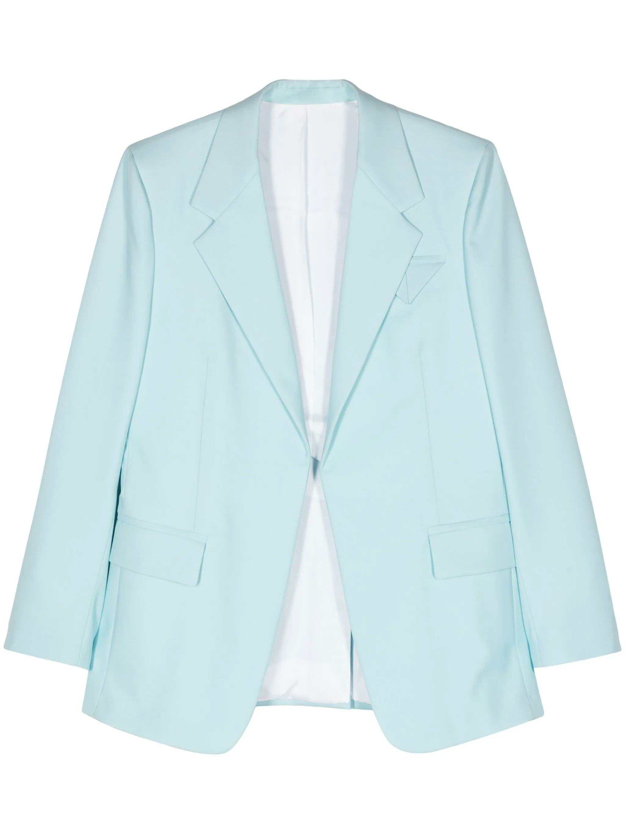Open-Front Wool Blazer