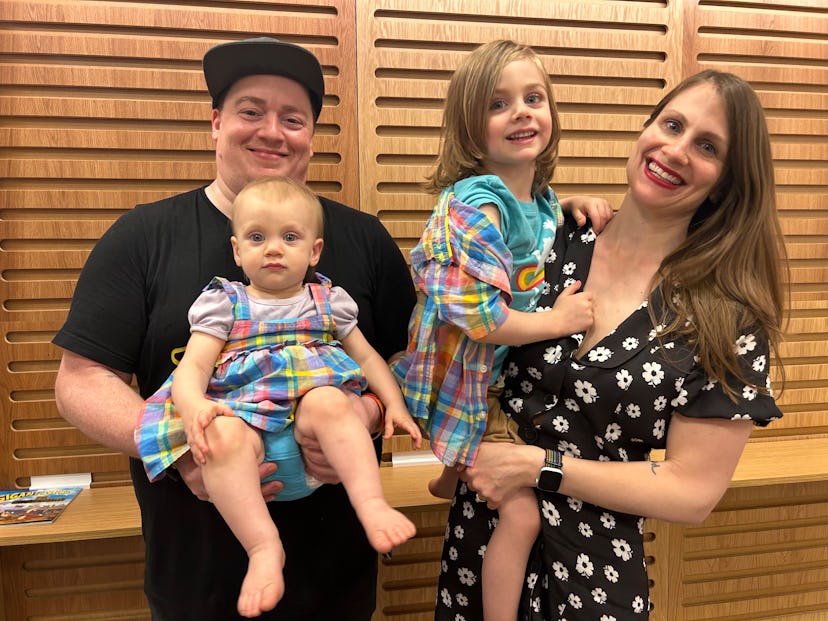 Danny and Kate Tamberelli with their kids, Alfie and Penelope