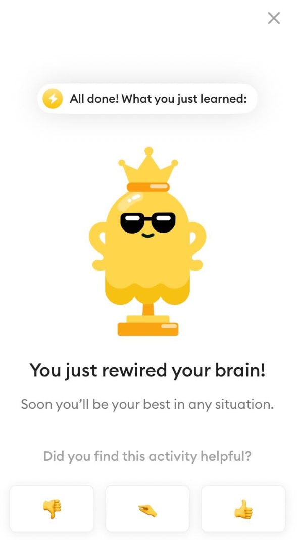 Ahead rewards you with treasure and streaks.