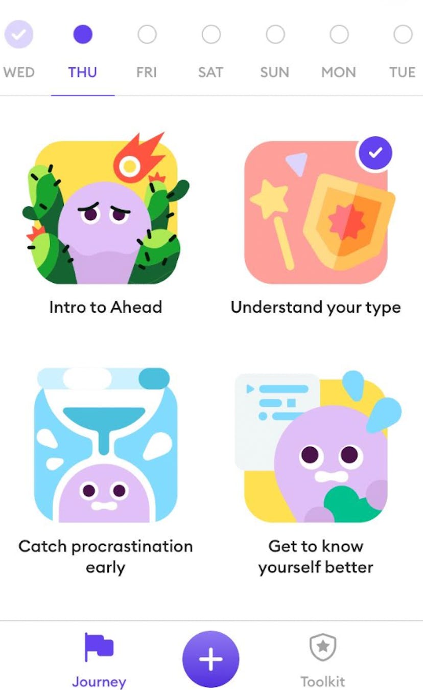 Trying the Ahead app.