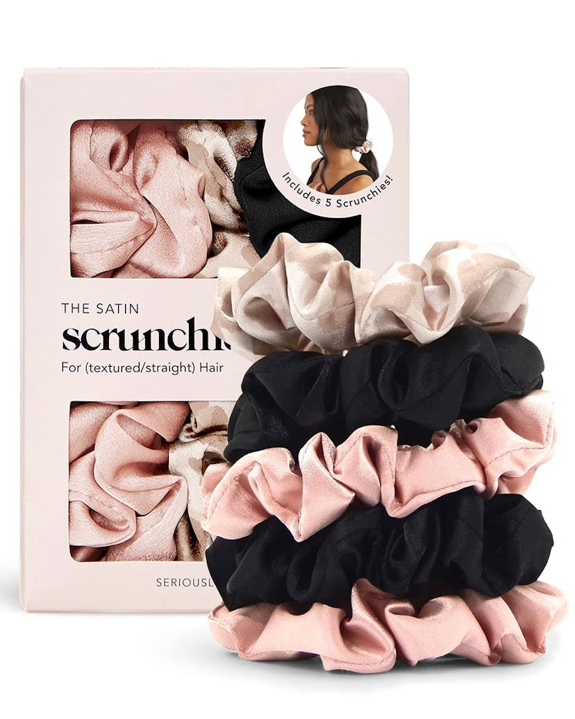 Kitsch Satin Hair Scrunchies (5-Pack)