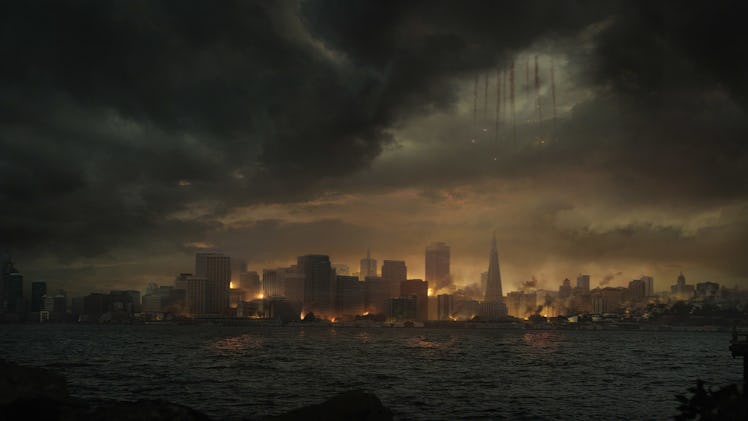A quiet moment in 2014’s Godzilla.