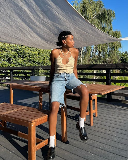 Summer outfit with socks and shoes