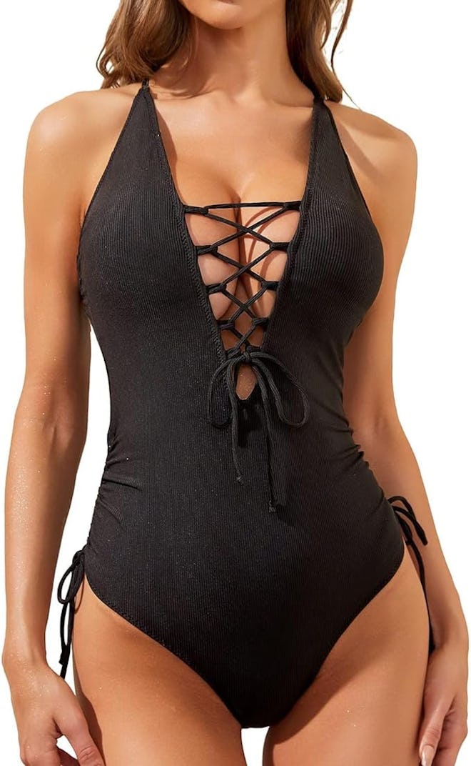 Holipick Lace-Up One-Piece