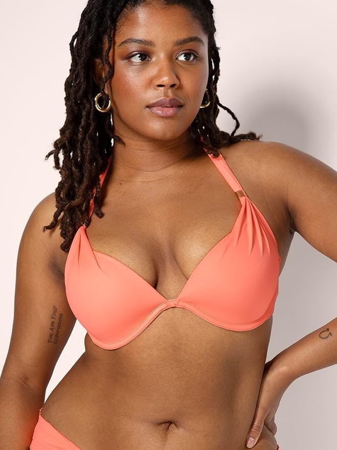 Smart &amp; Sexy Mega Push-up Halter Bikini Top