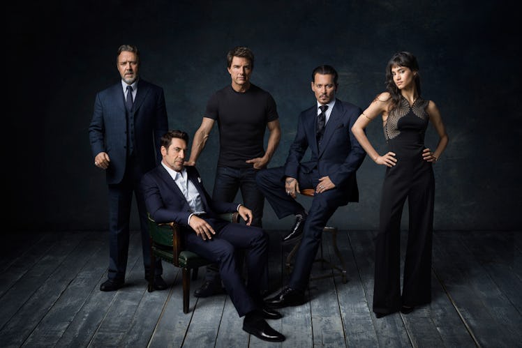 Russell Crowe, Javier Bardem, Tom Cruise, Johnny Depp, and Sofia Boutella in the first promo for Uni...