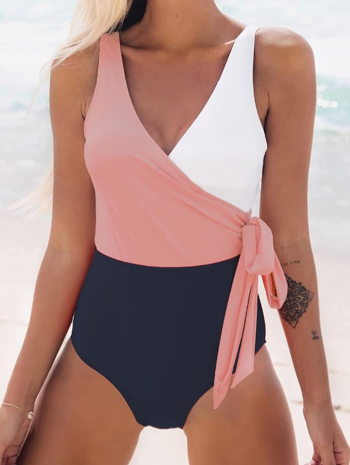 CUPSHE One Piece Wrap Swimsuit