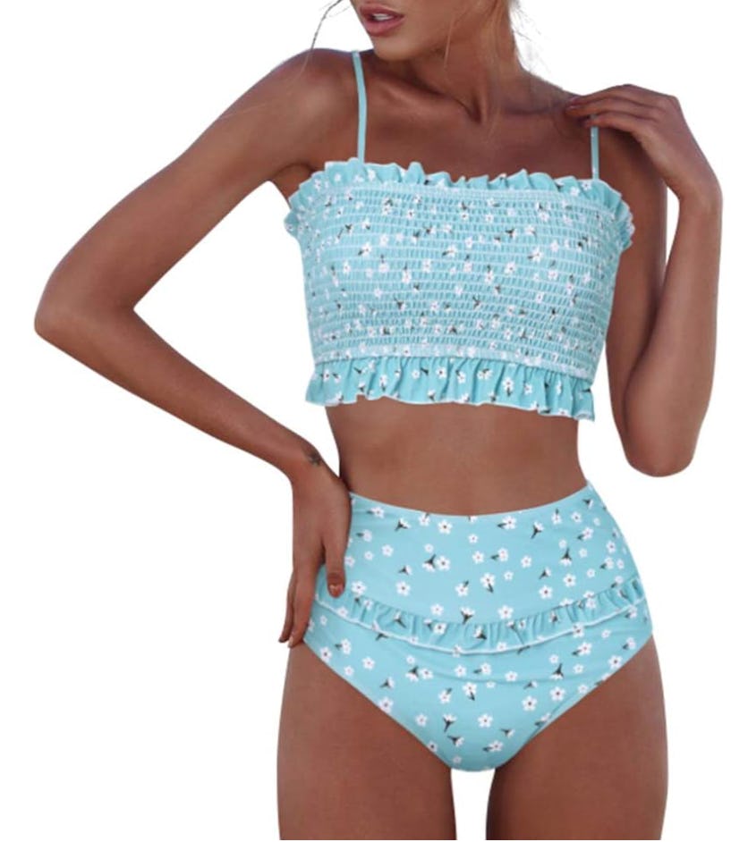 RXRXCOCO Shirred Bandeau Bikini