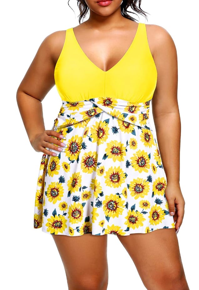 Holipick One Piece Swim Dress