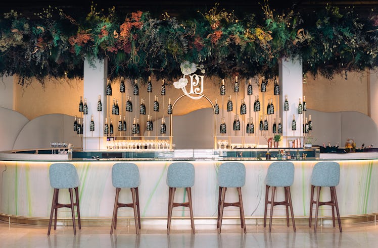 The bar at Perrier-Jouët’s Cellier Belle Époque is one of the stops on the Uber Bubbles tour.