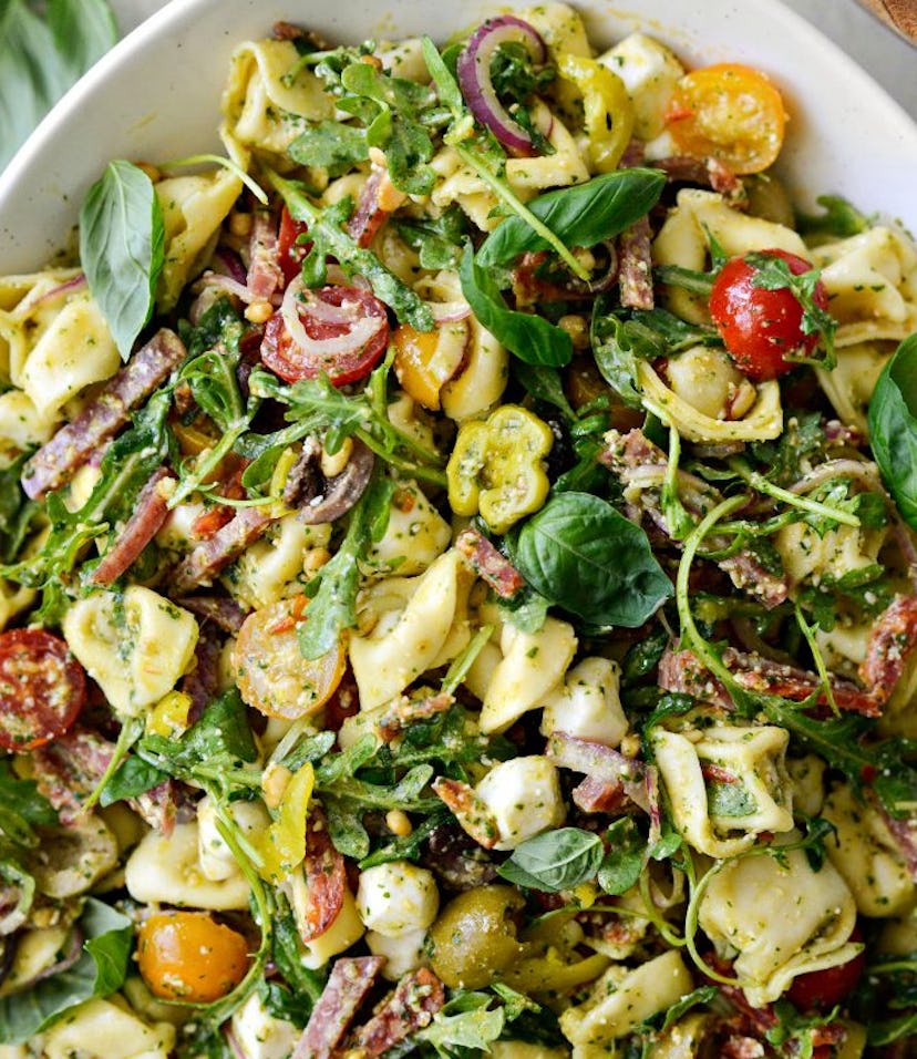 Antipasto tortellini pasta salad is a great make-ahead summer dinner meal.