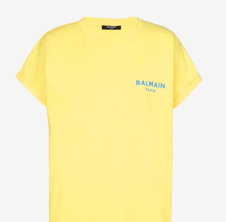 yellow monogrammed t-shirt