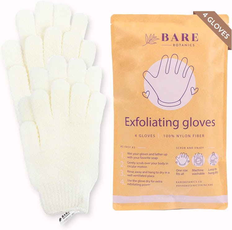 Bare Botanics Exfoliating Gloves (4-Pack)