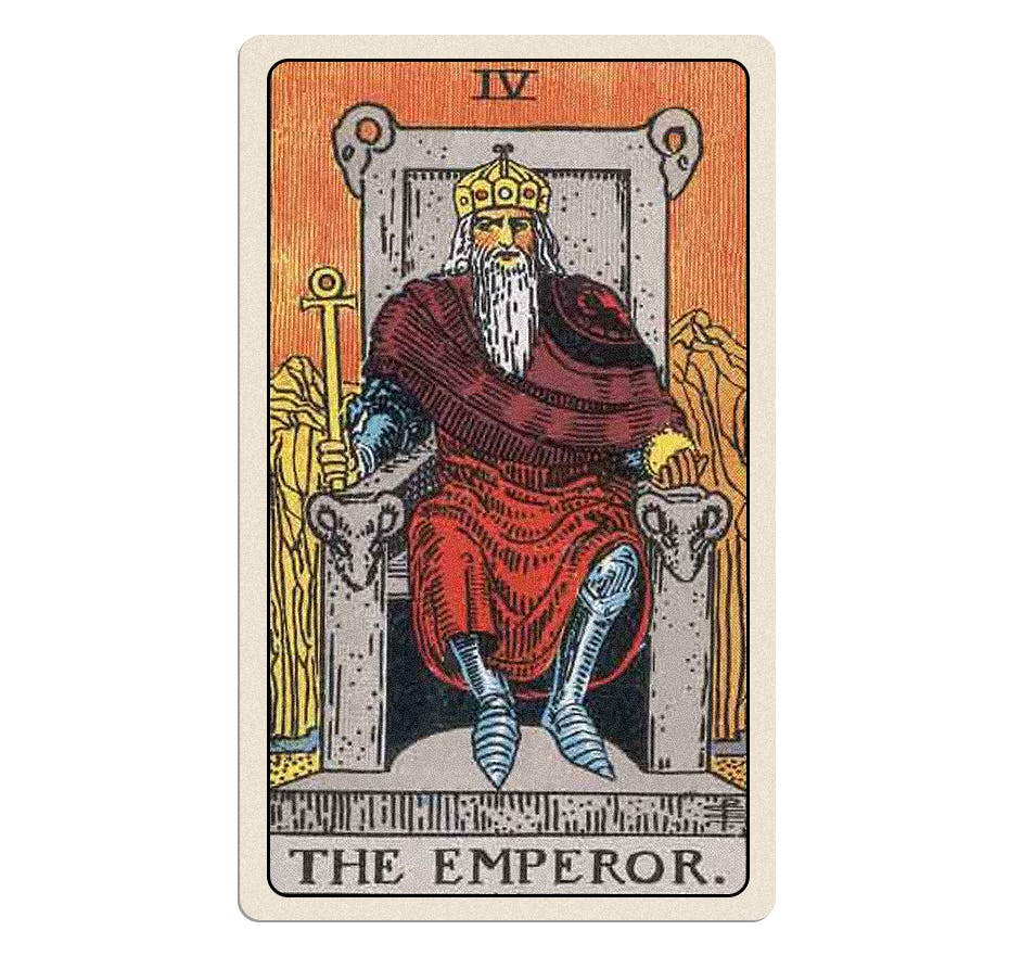 Your June 2024 tarot reading includes the Emperor.