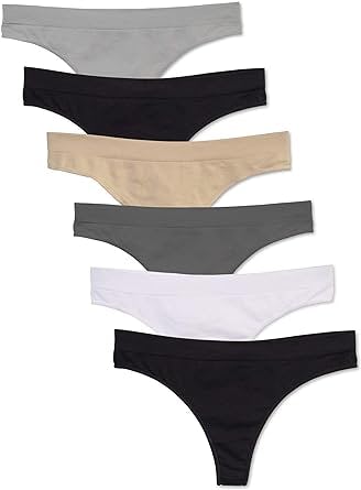 Kalon Nylon Spandex Thongs (6-Pack)