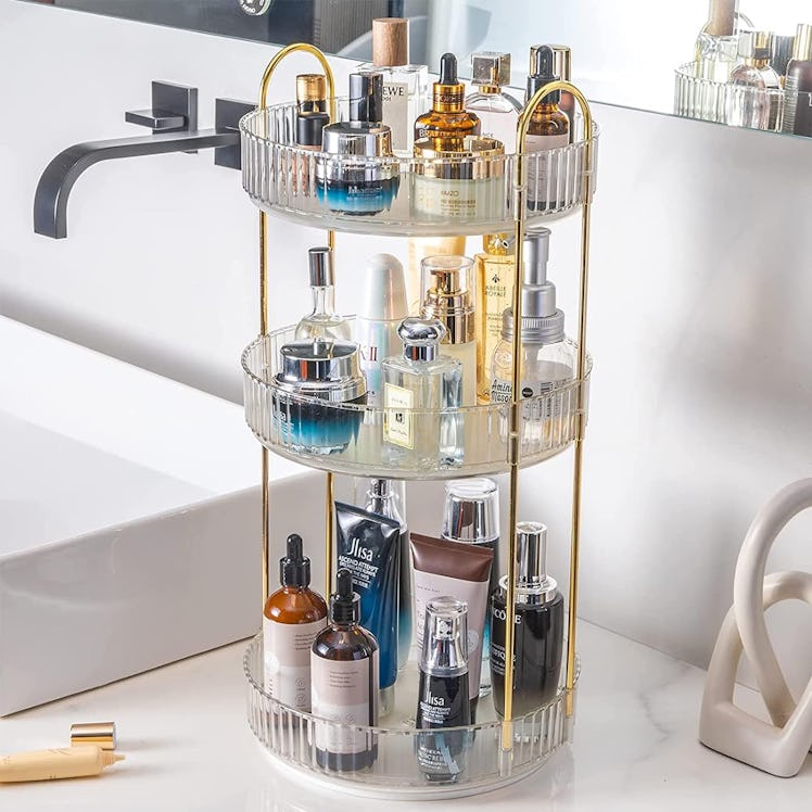 shuang qing Rotating Makeup Organizer