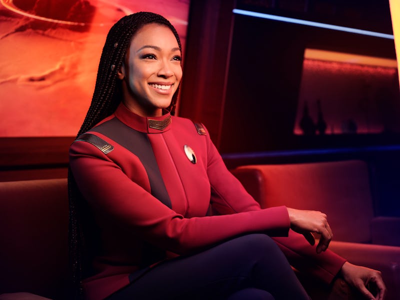 Sonequa Martin-Green as Captain Michael Burnham.