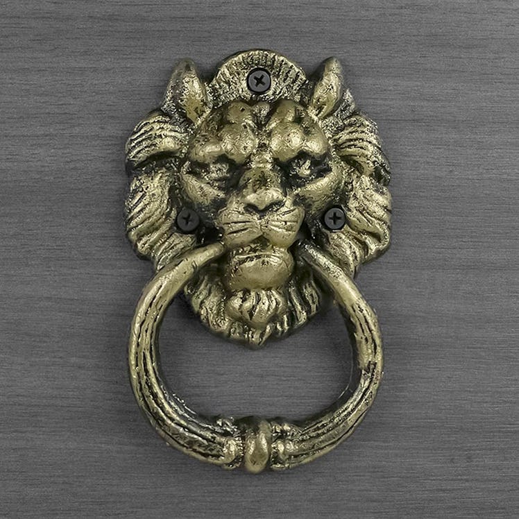 Earl Diamond Lion Front Door Knocker