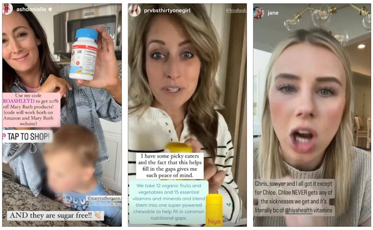 Social Media Influencers who promote supplement use on their feeds.