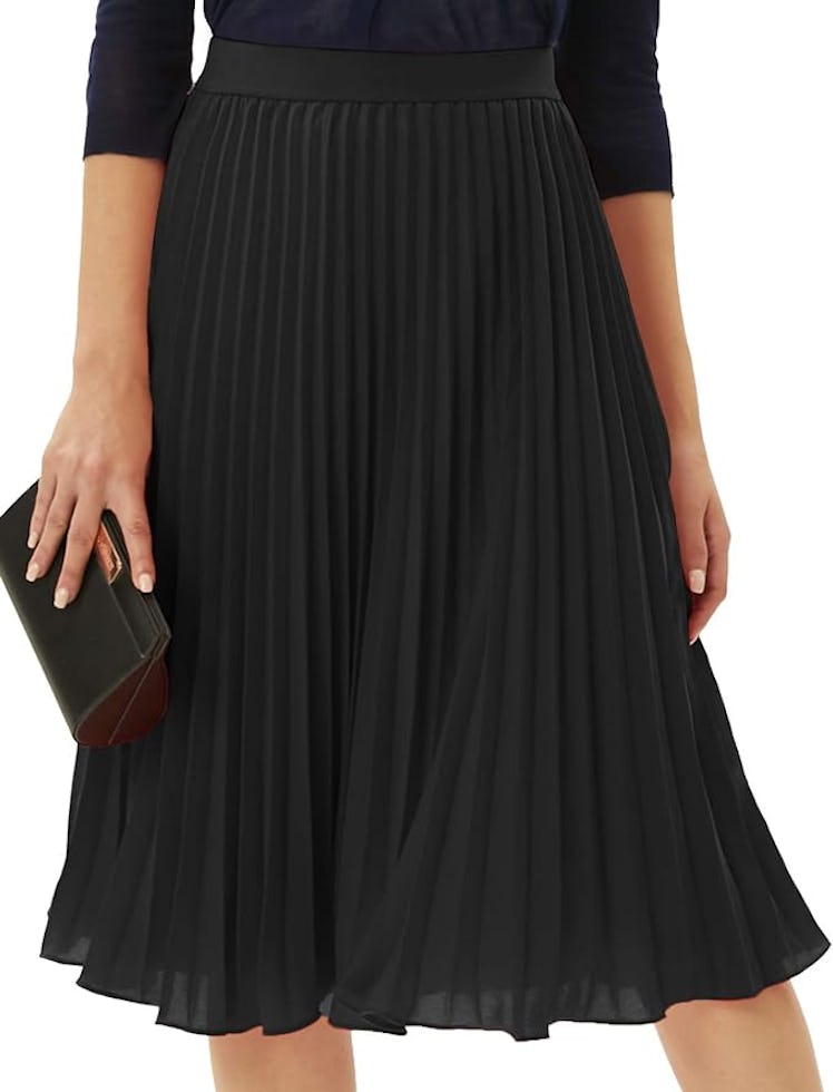 GRACE KARIN Pleated Chiffon Skirt