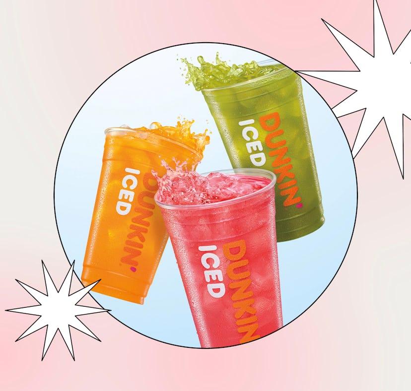 I tried Dunkin's new early summer 2024 menu with a Blueberry Donut Iced Coffee and Kiwi Watermelon R...
