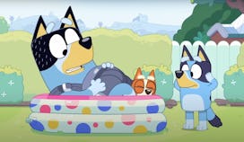 A screenshot from Bluey's "Dad Baby" episode. 