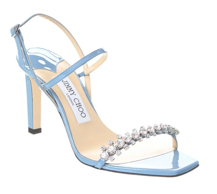 tiffany blue patent sandal