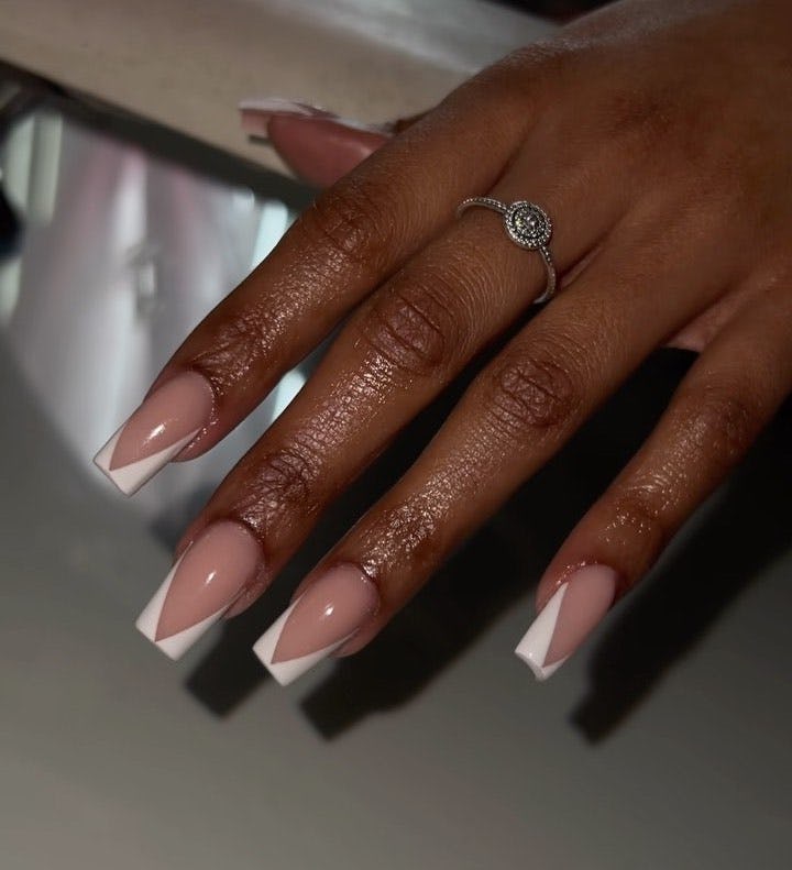 Try V-tip French nails.