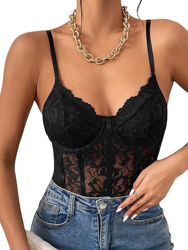 Milumia Floral Lace Bodysuit